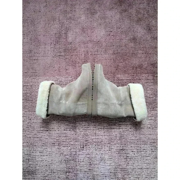 Kookaburra By Ugh Suede Shearling Wedge Boots Size 8.5 Beige - Picture 6 of 9